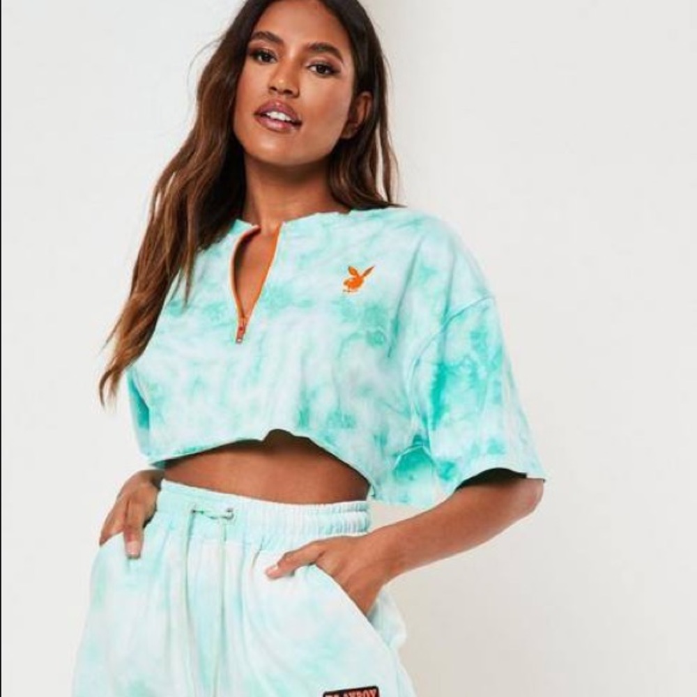 ***BRAND NEW*** PLAYBOY BUNNY x MISGUIDED CROP TOP MINT SIZE SMALL